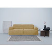 andas 3-Sitzer "Linkka, Breite 237 cm", in einem weichen Chenille-Stoff, mit Wellenunterfederung von Andas