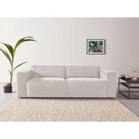 andas 3-Sitzer "Noord mit Kedernaht, Breite 232 cm" Cord, Struktur, Webstoff, mit Wellenunterfederung, Massivholzrahmen von Andas