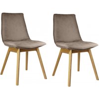 andas Esszimmerstuhl "Ramon", (Set), 2 St., Microfaser, mit Massivholzbeinen, verschiedene Stoffe von Andas