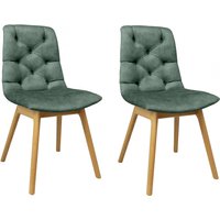 andas 4-Fußstuhl "Ramon", (Set), 2 St., Samt, mit Massivholzbeinen, verschiedene Stoffe und Farben von Andas