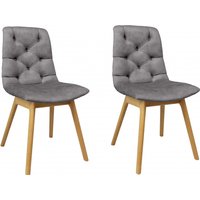 andas 4-Fußstuhl "Ramon", (Set), 2 St., Samt, mit Massivholzbeinen, verschiedene Stoffe und Farben von Andas