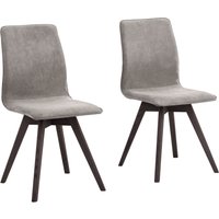 andas 4-Fußstuhl "Rania", (Set), 2 St., Lederoptik, mit Massivholzbeinen von Andas