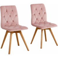 andas 4-Fußstuhl "Rania", (Set), 2 St., Samtoptik, Im 2er/4er/6er-Set von Andas