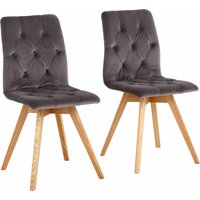 andas 4-Fußstuhl "Rania", (Set), 2 St., Samtoptik, Im 2er/4er/6er-Set von Andas