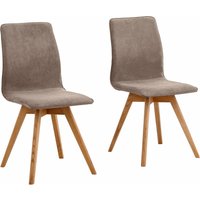 andas Esszimmerstuhl "Rania", (Set), 6 St., Luxus-Microfaser, Eiche, 2er/4er/6er-Set, Küchenstuhl von Andas