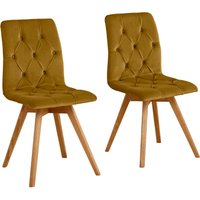 andas 4-Fußstuhl "Rania", (Set), 4 St., Samtoptik, Im 2er/4er/6er-Set von Andas