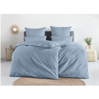 andas Bettwäsche "Sari2 in Gr. 135x200 oder 155x220 cm" 2 Stk. tlg. aus Baumwolle, uni Bettwäsche in Seersucker Qualität ideal für Sommer von Andas