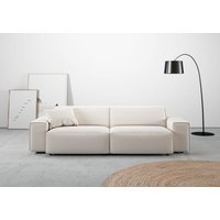 andas Big-Sofa "Glimminge auch in Breitcord, Feincord + Easy care-Bezug,", besondere Kedernähte Zierkissen von Andas