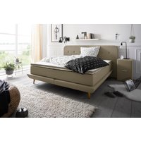 andas Boxspringbett "Premium", Steppung mit Knopfheftung, inkl. Topper von Andas