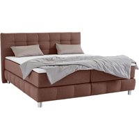andas Boxspringbett "Salo XXL", in Samtoptik oder Struktur, 6 Breiten in Überlänge 220cm, 4 Härtegrade von Andas