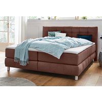 andas Boxspringbett "Salo XXL", in Samtoptik oder Struktur, 6 Breiten in Überlänge 220cm, 4 Härtegrade von Andas