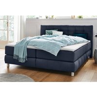 andas Boxspringbett "Salo XXL", in Samtoptik oder Struktur, 6 Breiten in Überlänge 220cm, 4 Härtegrade von Andas