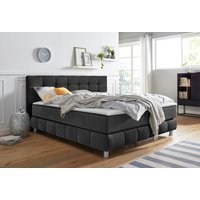 andas Boxspringbett "Salo XXL", in Samtoptik oder Struktur, 6 Breiten in Überlänge 220cm, 4 Härtegrade von Andas