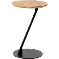 andas Couchtisch "Kurikka" B/T/H: 35/35/52 cm, Kaffeetisch, Tischplatte aus massiver Eiche, Gestell aus Metall von Andas