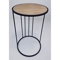 andas Couchtisch "Porvoo" Tischplatte mit Eichenholz furniert, Gestell aus Metall von Andas