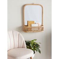 andas Deko-Wandregal "Bergson" Wandspiegel, aus Rattan andas Deko-Wandregal "Bergson" Wandspiegel, aus Rattan von Andas