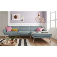 andas Ecksofa "Bille L-Form", mit Naht im Rückenkissen und Beinen aus Eichenholz von Andas