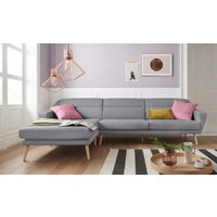andas Ecksofa "Bille L-Form", mit Naht im Rückenkissen und Beinen aus Eichenholz von Andas