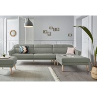 andas Ecksofa "Bille L-Form", mit Naht im Rückenkissen und Beinen aus Eichenholz von Andas