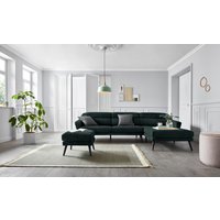andas Ecksofa "Bille L-Form", mit Naht im Rückenkissen und Beinen aus Eichenholz von Andas