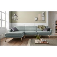 andas Ecksofa "Bille L-Form", mit Naht im Rückenkissen und Beinen aus Eichenholz von Andas