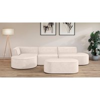 andas Ecksofa "EIVIND Designer Sofa mit Ottomane rechts/links, B/T/H: 343/159/72 cm", L-Form mit Wellenunterfederung, auch in Feincord und Bouclé andas Ecksofa "EIVIND Designer Sofa mit Ottomane rechts/links, B/T/H: 343/159/72 cm", L-Form mit Wellenunterfederung, auch in Feincord und Bouclé von Andas