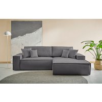 andas Ecksofa "Finnley Schlafsofa 267 cm in Bouclé u. Struktur fein, L-Form," von Andas