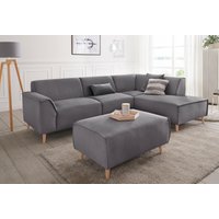 andas Ecksofa "Janek L-Form", mit Federkern und Keder in scandinavischem Design von Andas