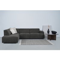 andas Ecksofa "Linkka, Breite 282 cm", L-Form, in einem weichen Chenille-Stoff, mit Wellenunterfederung von Andas