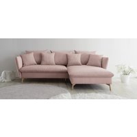 andas Ecksofa "MERLE, 258 cm, L-Form, traumhafter Cord,", mit Bettfunktion und Bettkasten, Liegefläche 224 x 139 von Andas
