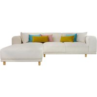 andas Ecksofa "Maroon L-Form", in skandinavischem Design, mit losen Kissen von Andas