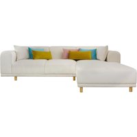 andas Ecksofa "Maroon L-Form", in skandinavischem Design, mit losen Kissen von Andas
