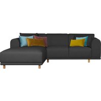 andas Ecksofa "Maroon L-Form", in skandinavischem Design, mit losen Kissen von Andas