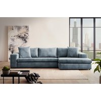 andas Ecksofa "SLEETLAND XXL in Samtvelours oder Vintage-Leder-Optik, L-Form," von Andas