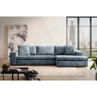 andas Ecksofa "SLEETLAND XXL in Samtvelours oder Vintage-Leder-Optik, L-Form,", besonders groß und bequem von Andas