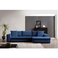 andas Ecksofa "SLEETLAND XXL in Samtvelours oder Vintage-Leder-Optik, L-Form,", besonders groß und bequem von Andas