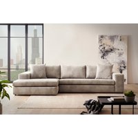 andas Ecksofa "SLEETLAND XXL in Samtvelours oder Vintage-Leder-Optik, L-Form,", besonders groß und bequem von Andas