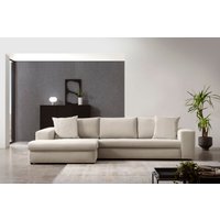 andas Ecksofa "SLEETLAND XXL in Samtvelours oder Vintage-Leder-Optik, L-Form," von Andas