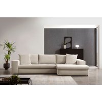 andas Ecksofa "SLEETLAND XXL in Samtvelours oder Vintage-Leder-Optik, L-Form," von Andas