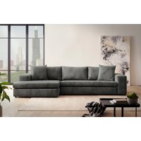 andas Ecksofa "SLEETLAND XXL in Samtvelours oder Vintage-Leder-Optik, L-Form,", besonders groß und bequem von Andas