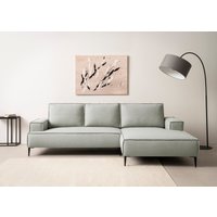 andas Ecksofa "TVINNU, L-Form, 275cm, in Cord und Leinenoptik" wahlweise Recamiere rechts/links, schwarze Füße, bequemer Sitzkomfort von Andas