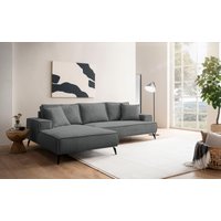 andas Ecksofa "TVINNU, L-Form in Cord, Sofa", wahlweise Recamiere rechts/links, schwarze Füße, bequemer Sitzkomfort von Andas
