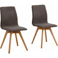 andas Esszimmerstuhl "Rania", (Set), 2 St., Luxus-Microfaser, Eiche, 2er/4er/6er-Set, Küchenstuhl von Andas