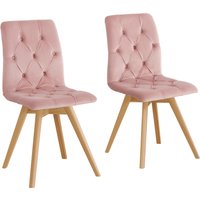 andas Esszimmerstuhl "Rania", (Set), 2 St., Samtoptik, im 2er/4er/6er Set, Massivholzbeinen von Andas