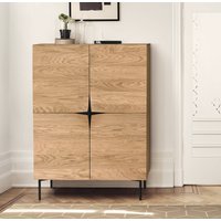 Woodman Highboard, Kommode mit Holzfurnier aus Eiche, im Skandinavischen Design von Woodman