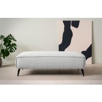 andas Hocker "TVINNU, mit Kedernaht in Cord", zur Serie TVINNU, gemütlicher Sitzkomfort, rechteckig, schwarze Füße von Andas