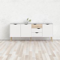 andas Kommode "Oslo, Sideboard, Aufbewahrung, Schubladenschrank, Stauraum", Breite 196 cm, Höhe 82 cm, 3 Türen und 3 Schubladen andas Kommode "Oslo, Sideboard, Aufbewahrung, Schubladenschrank, Stauraum", Breite 196 cm, Höhe 82 cm, 3 Türen und 3 Schubladen von Andas