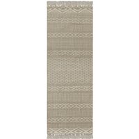 andas Läufer "Neo" rechteckig 3 mm Höhe im Boho Look, mit Fransen, Teppichläufer in Pastell-Farben von Andas