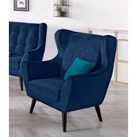 andas Ohrensessel "Hemmink, Sessel, Loungesessel", mit Knopfheftung von Andas