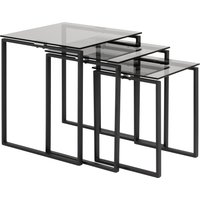 ACTONA GROUP Satztisch "Karolina", (3 St.), mit einer Rauchglasplatten und einem schönen Metallgestell von Actona Group
